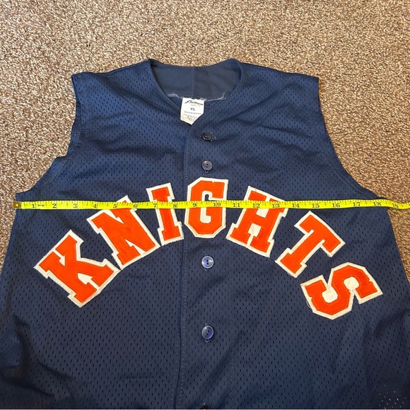 Knights Kids Sleeveless Blue Baseball Jersey - Picture 4 of 4